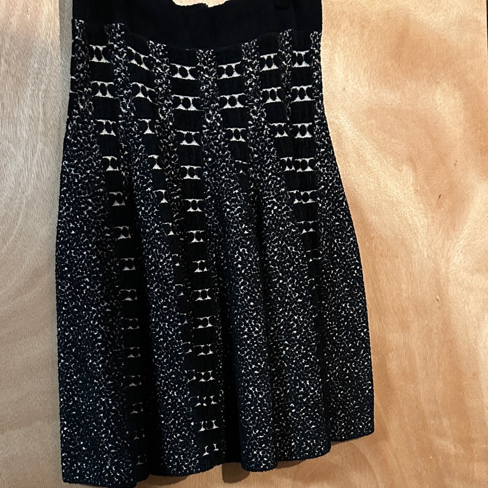Chic Black and White Skater Skirt